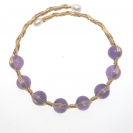 Amethyst openging bracelet